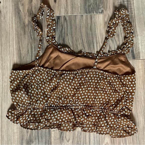 Women’s Brown Crop Top - Picture 2 of 3